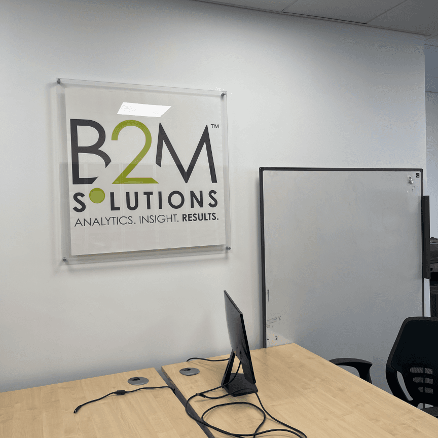 B2M wall sign