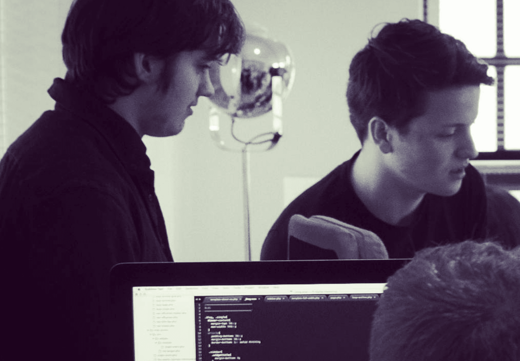 Nathan working with a colleague at Spicerack